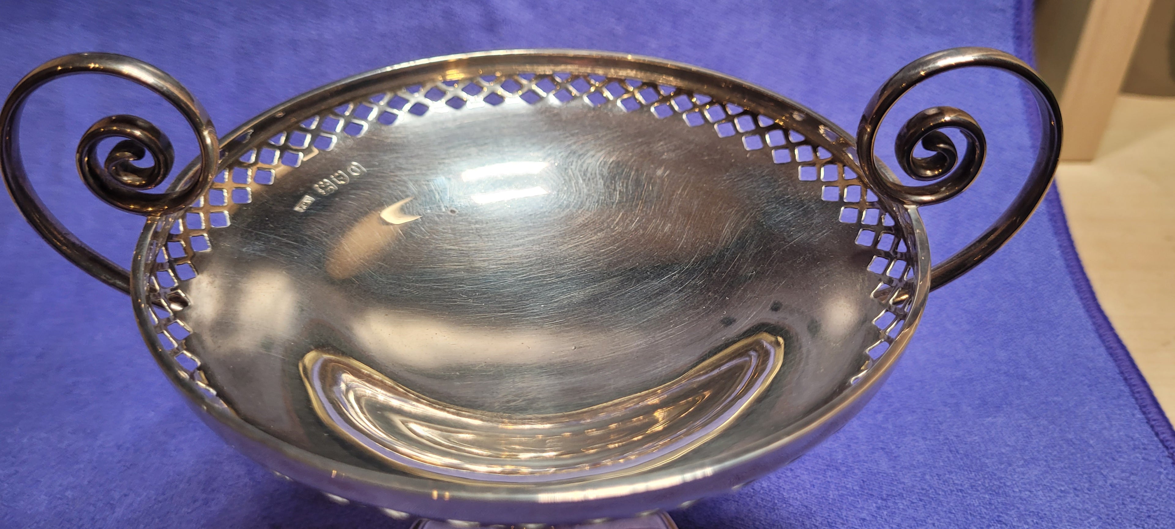 Antique Solid Silver Tazza Dish London 1909 John Collard Vickery 206g Approx