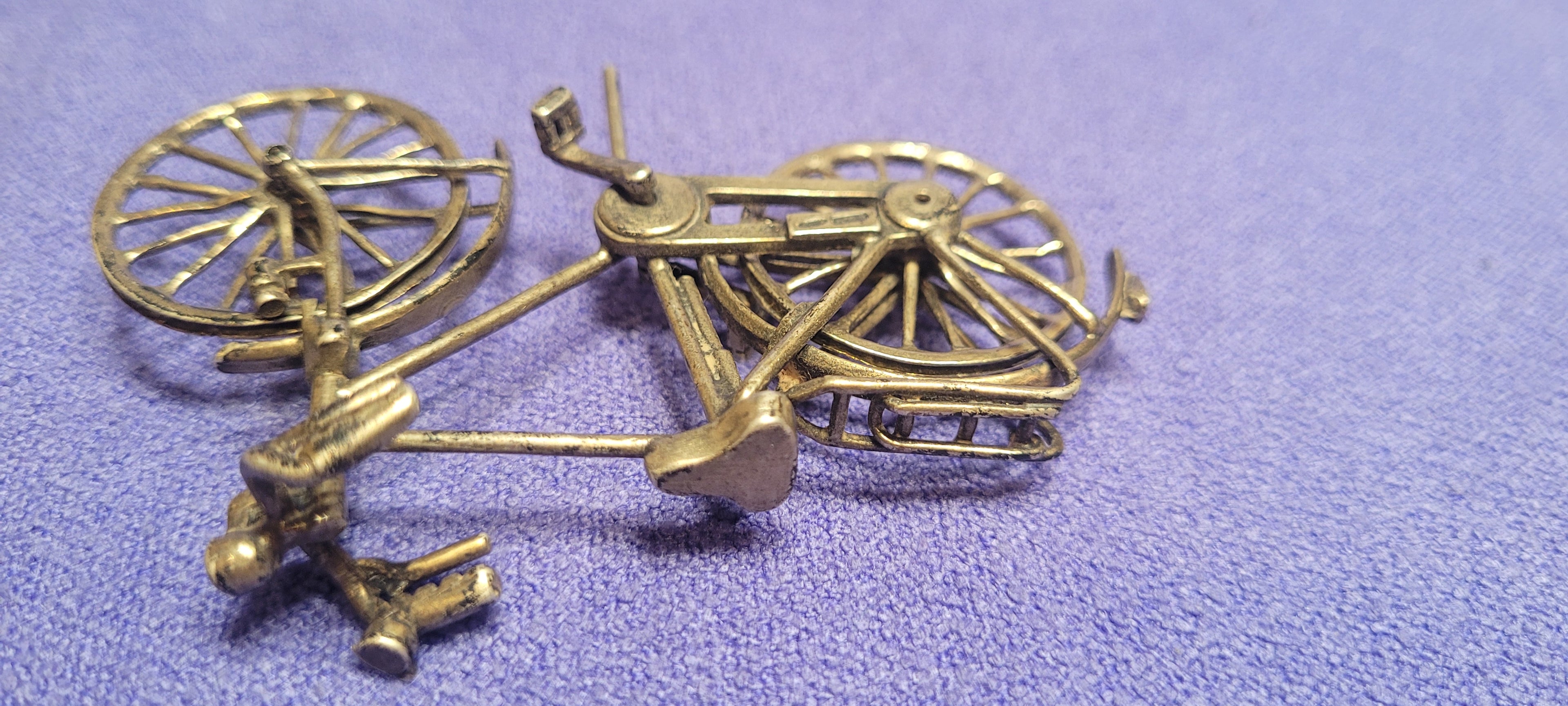 Sterling Silver Miniature Bicycle 925 Spain Hallmarked Collectible 26g Ornament