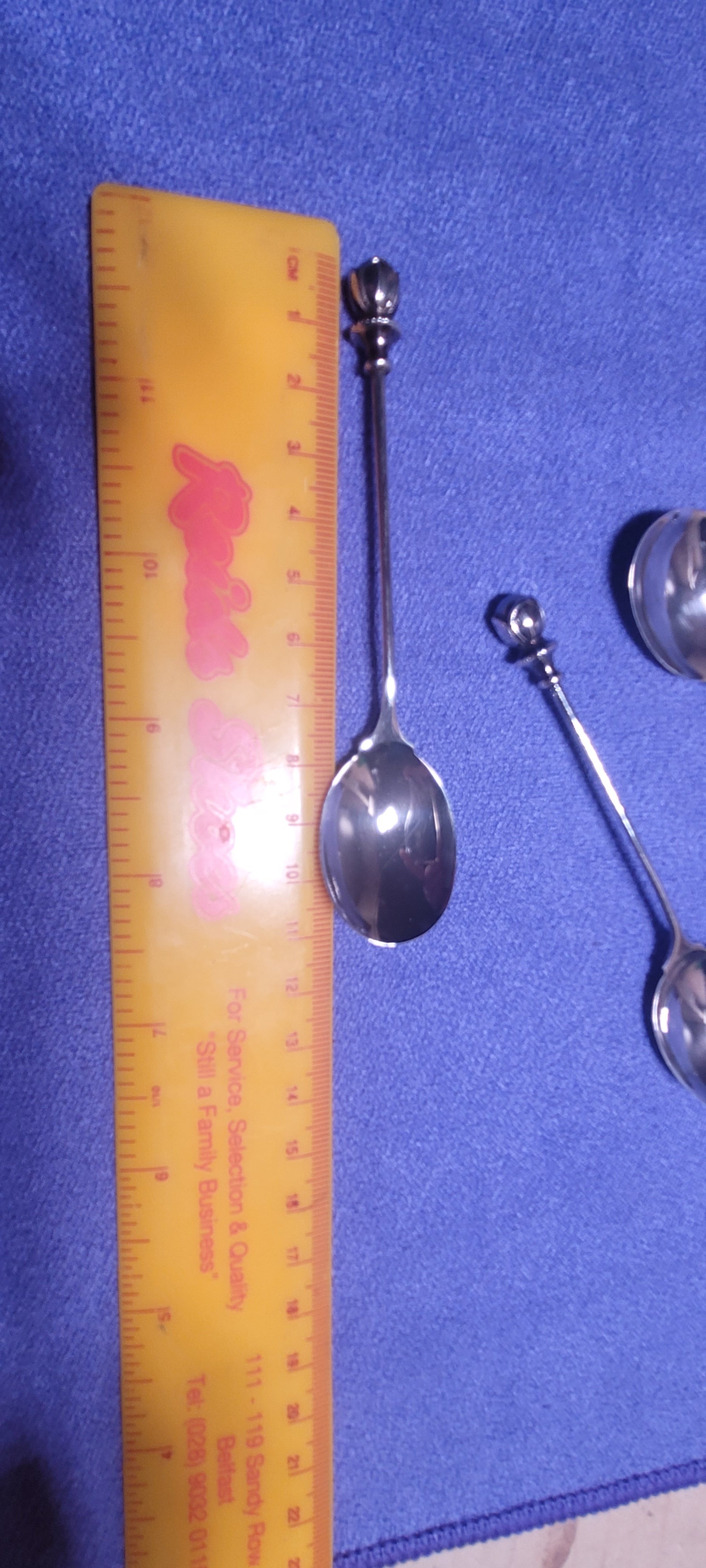 Antique Solid Silver Teaspoons Set of 6 Cased Birmingham 1925 D&B 80g