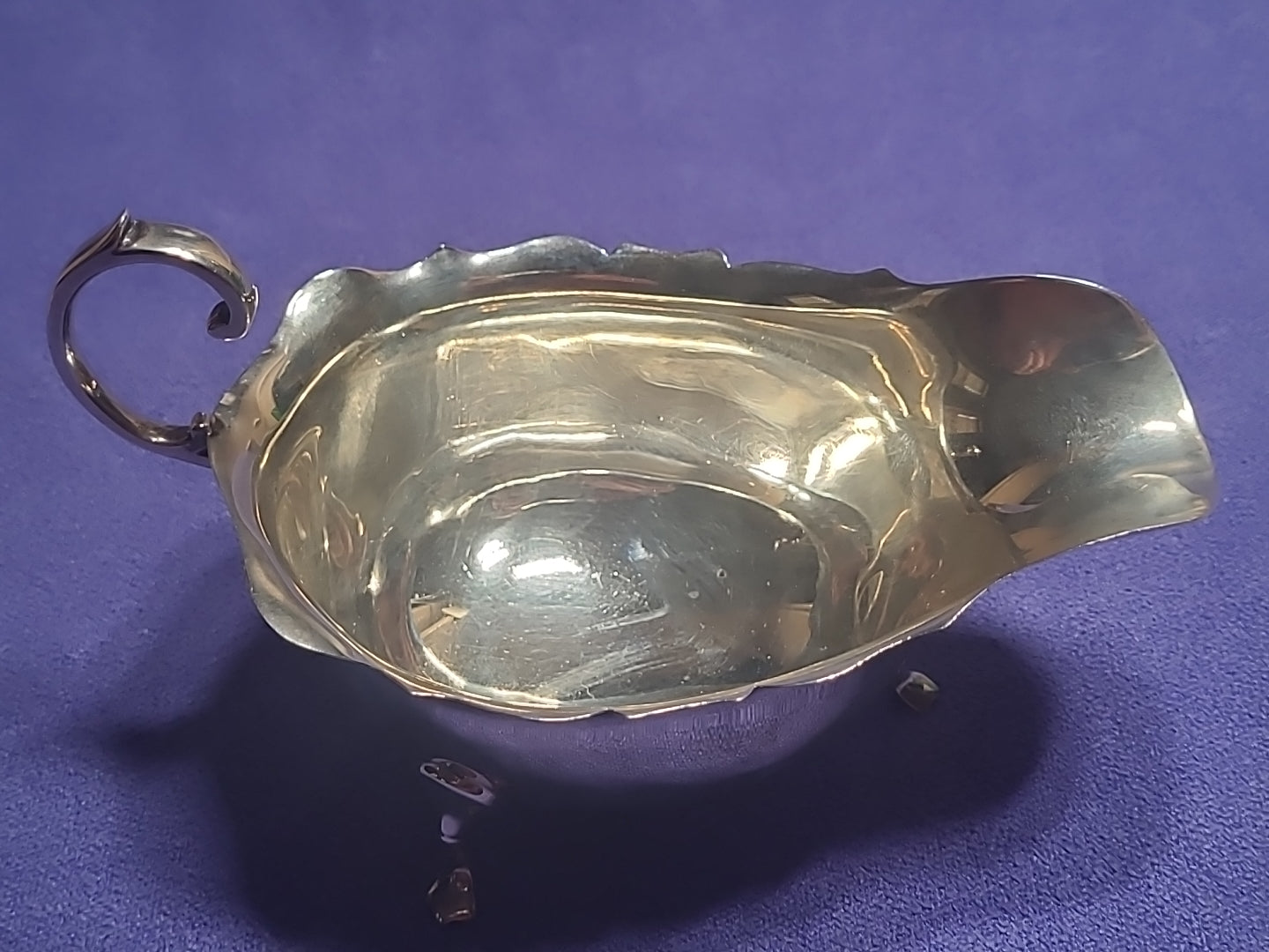 Antique Sterling Silver Gravy Boat 95g Birmingham 1915 Horace Woodward & Co Ltd