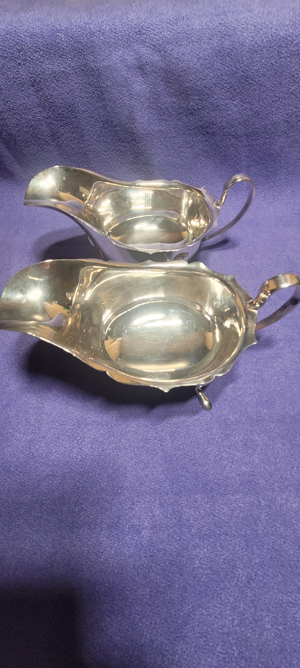 Pair Sterling Silver Sauce Boats Sheffield 1931 Emile Viner 316g Hallmarked
