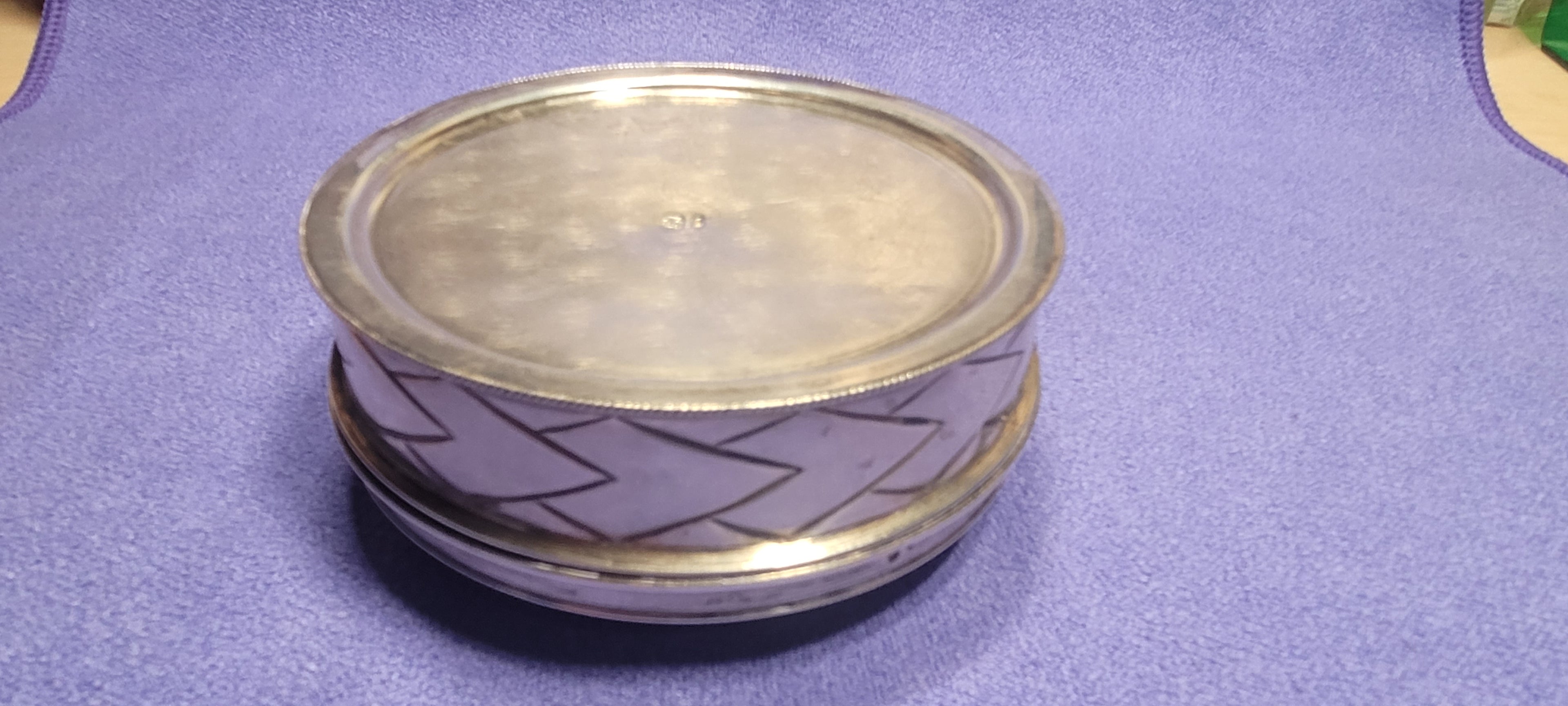 Silver 833, Portuguese , Porto ,Casket Circular, Maker Mark is Unreadable