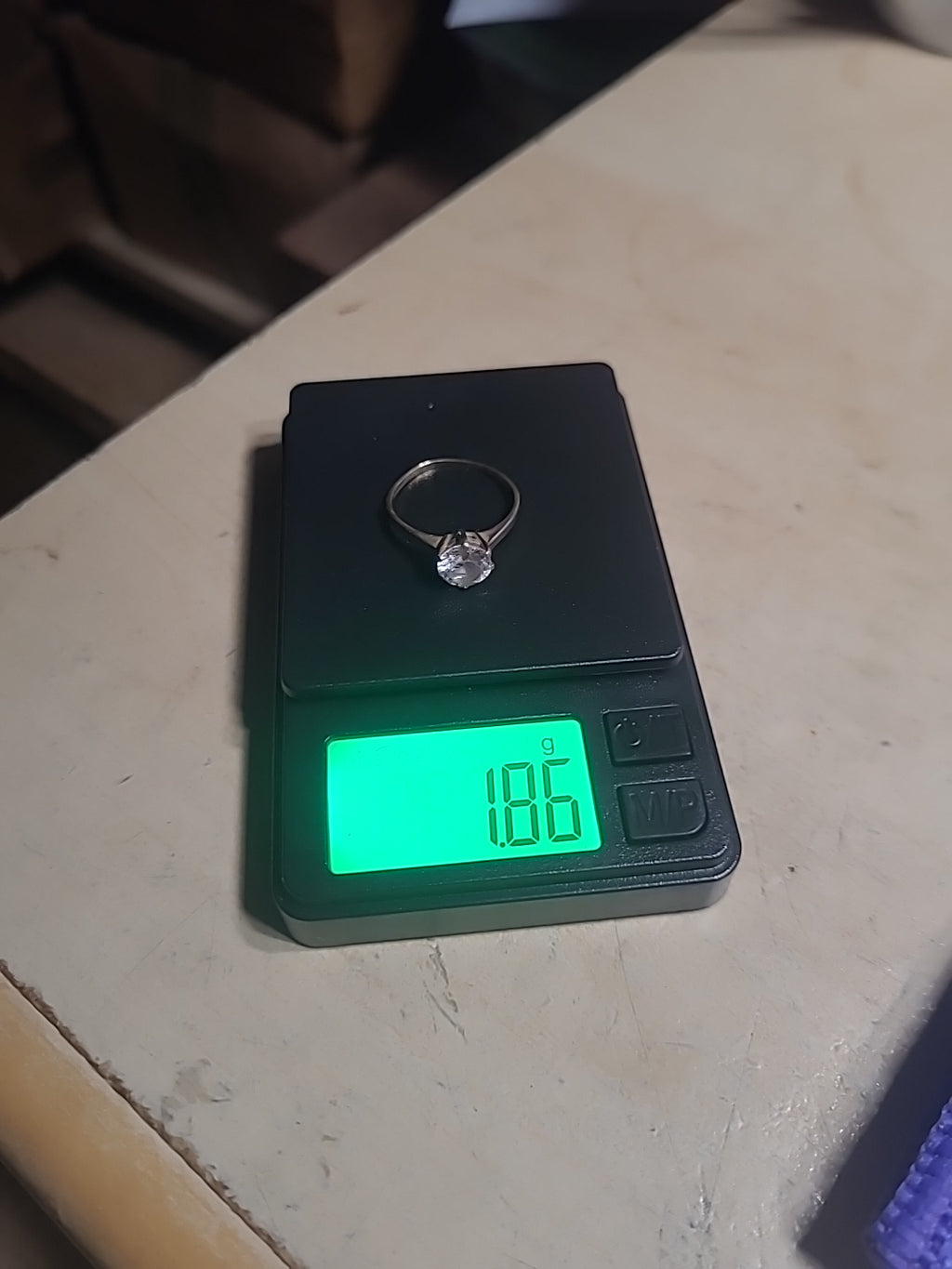 9ct Gold CZ Solitaire Ring Size L 1/2 Hallmarked Boxed 1.8g