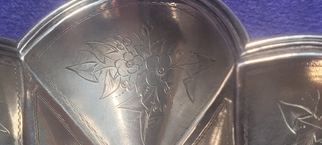 Antique Austro Hungarian Sterling Silver Gothic Compote Vienna c1870 215g