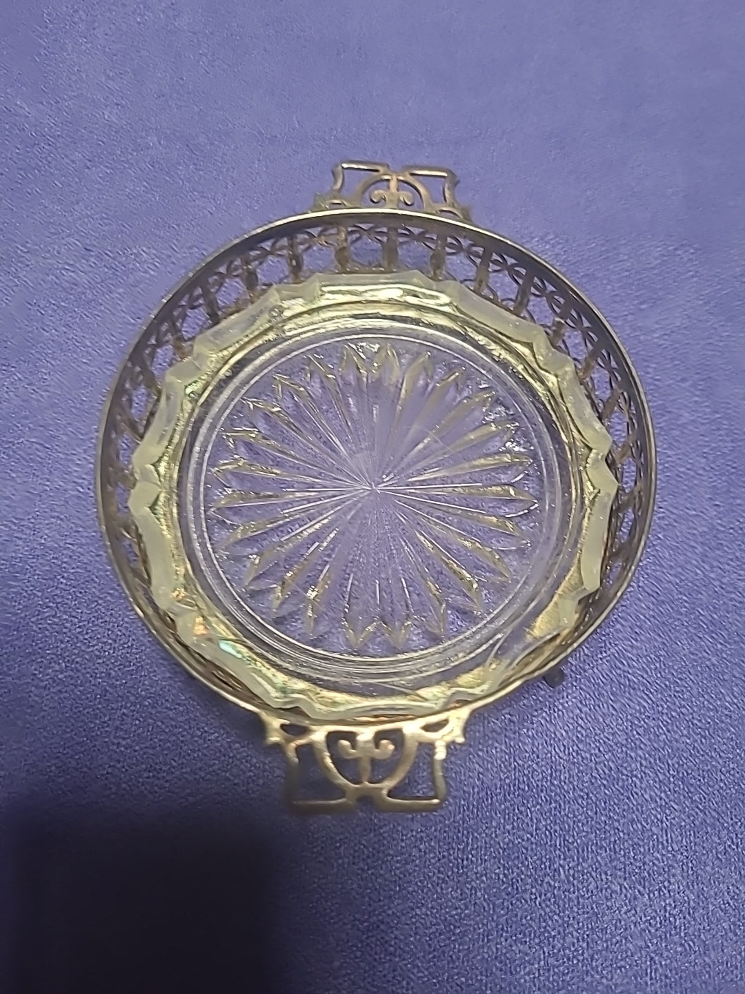 Antique 1925 Adie Brothers Sterling Silver Butter Dish Glass Liner Birmingham