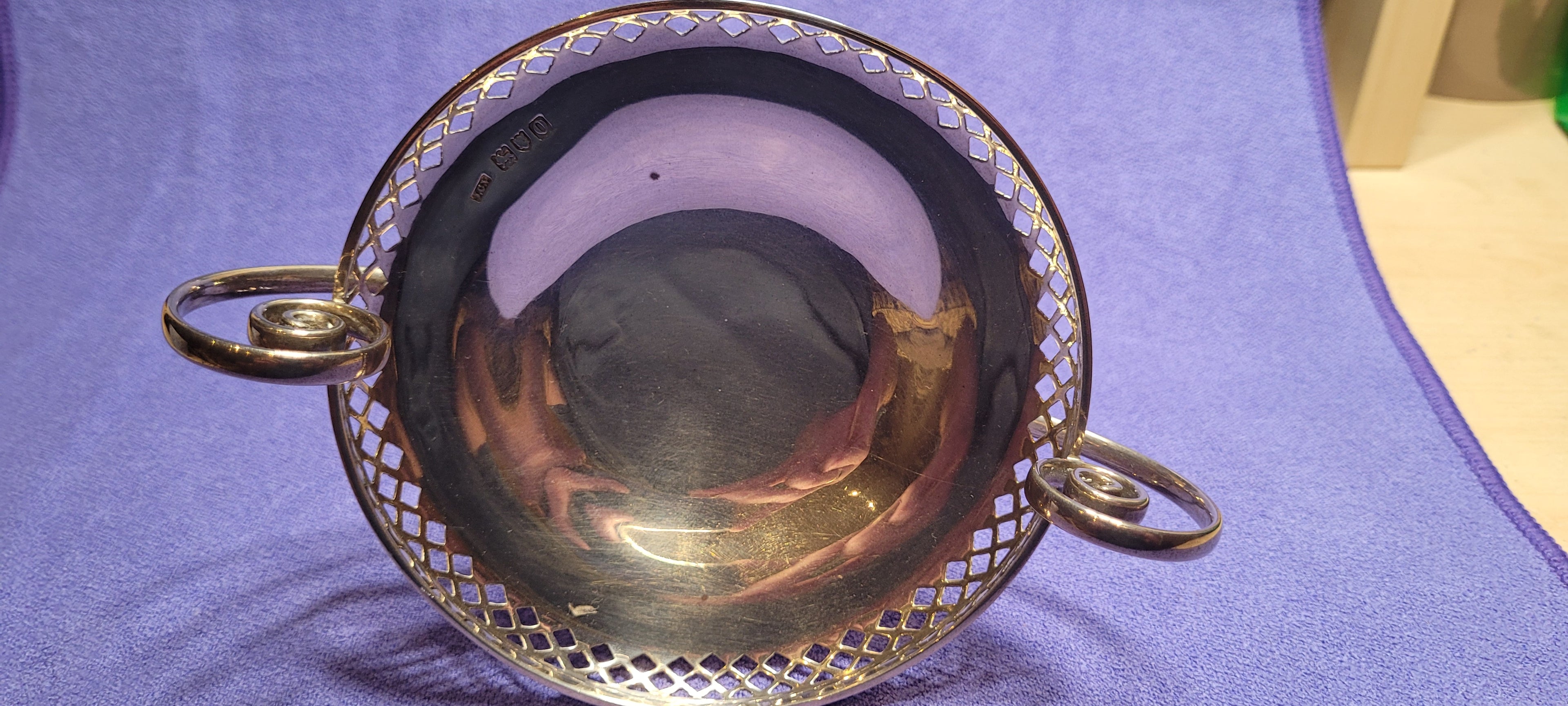 Antique Solid Silver Tazza Dish London 1909 John Collard Vickery 206g Approx