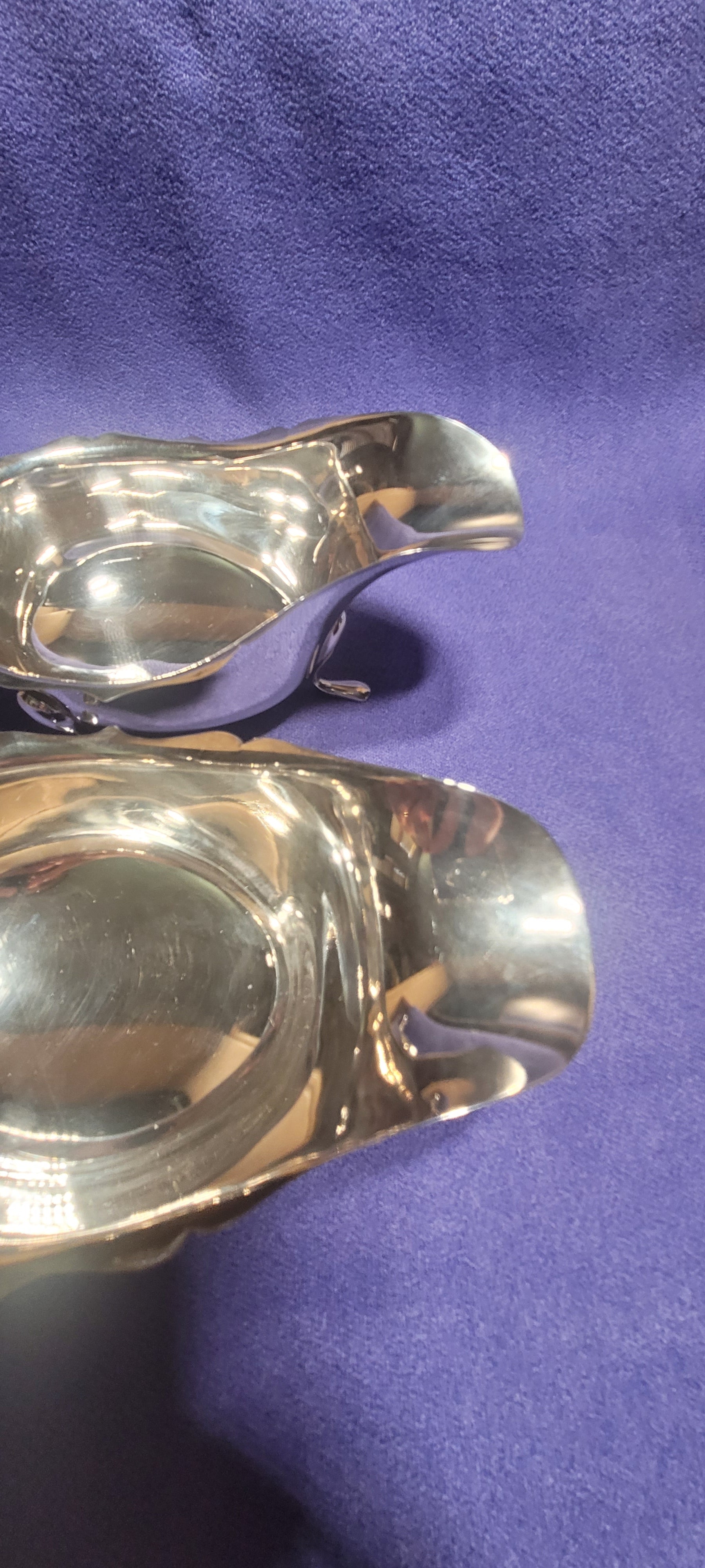 Pair Sterling Silver Sauce Boats Sheffield 1931 Emile Viner 316g Hallmarked