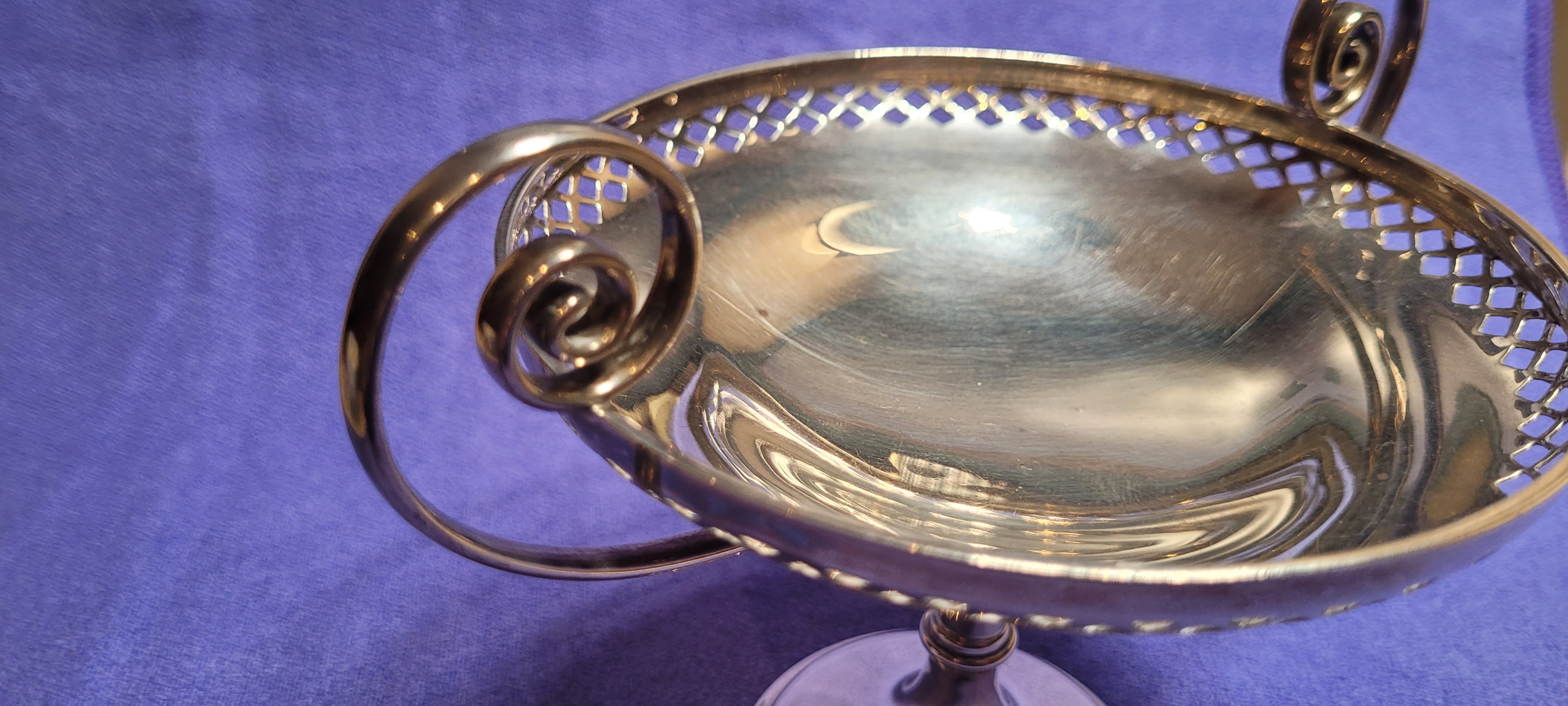 Antique Solid Silver Tazza Dish London 1909 John Collard Vickery 206g Approx