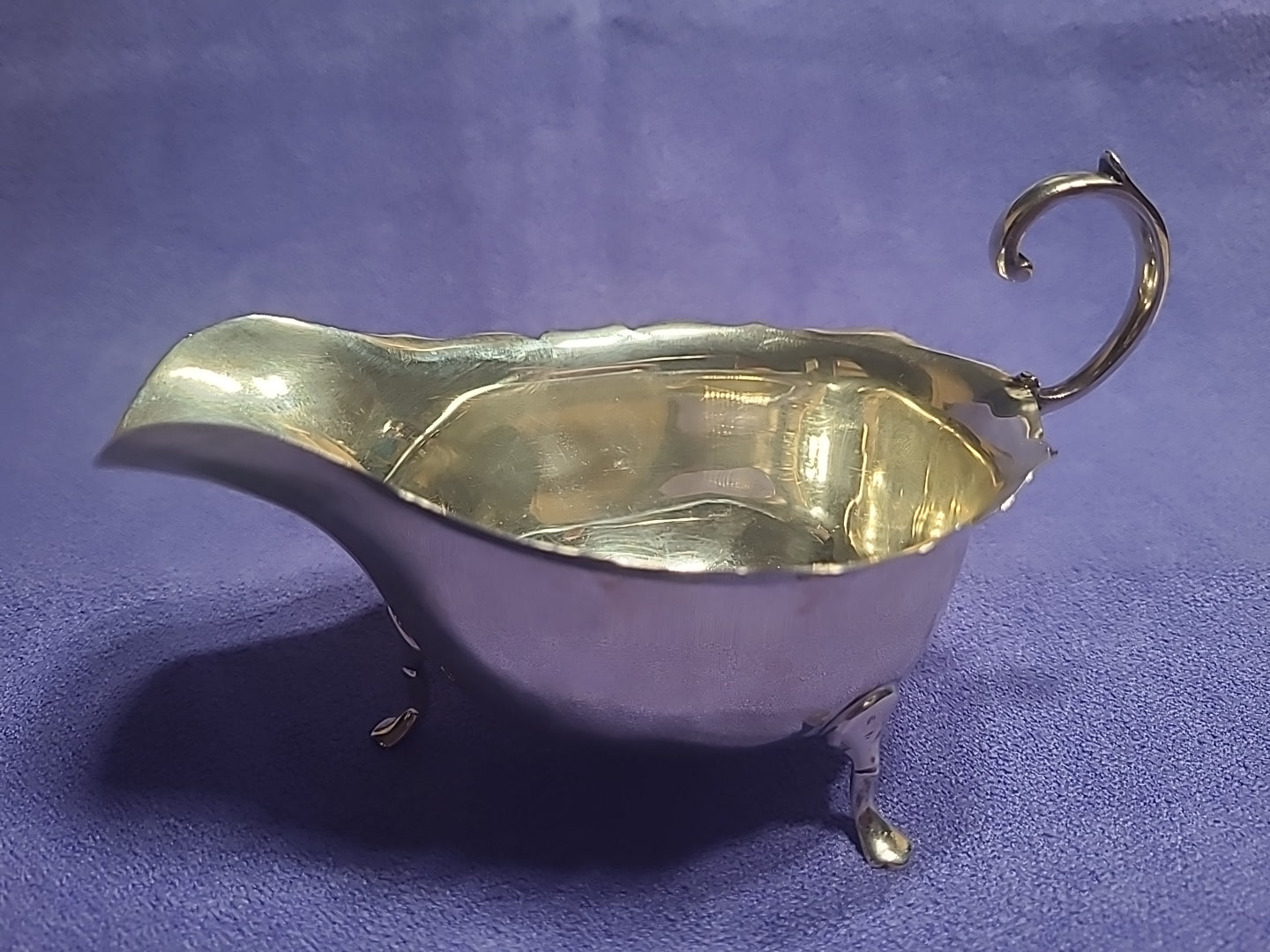 Antique Sterling Silver Gravy Boat 95g Birmingham 1915 Horace Woodward & Co Ltd