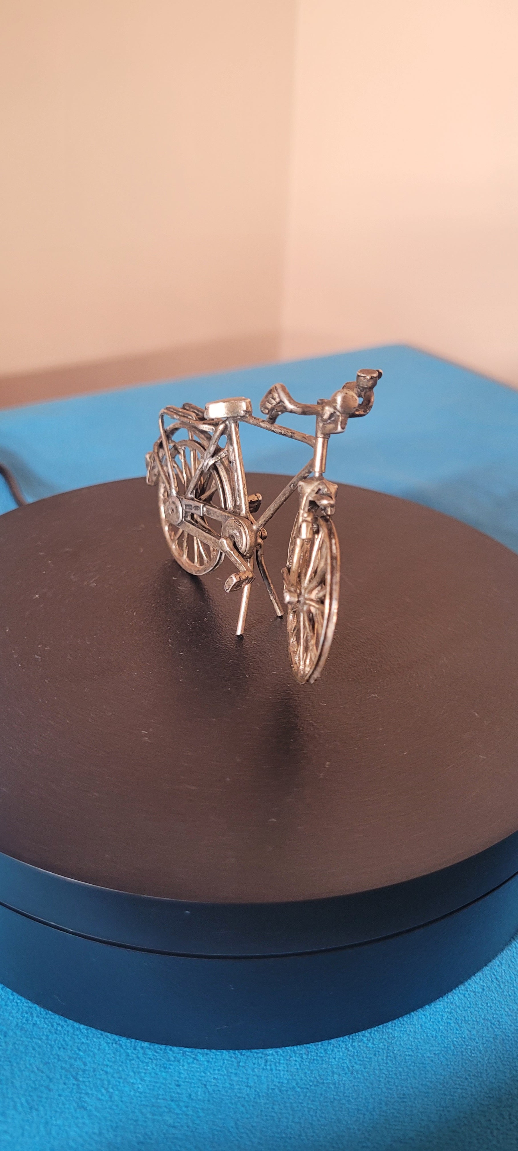 Sterling Silver Miniature Bicycle 925 Spain Hallmarked Collectible 26g Ornament