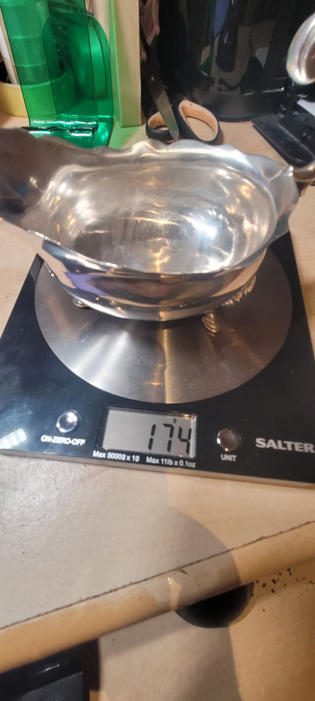 Antique 1751 London Sterling Silver Sauce Boat John Harvey 175g Georgian