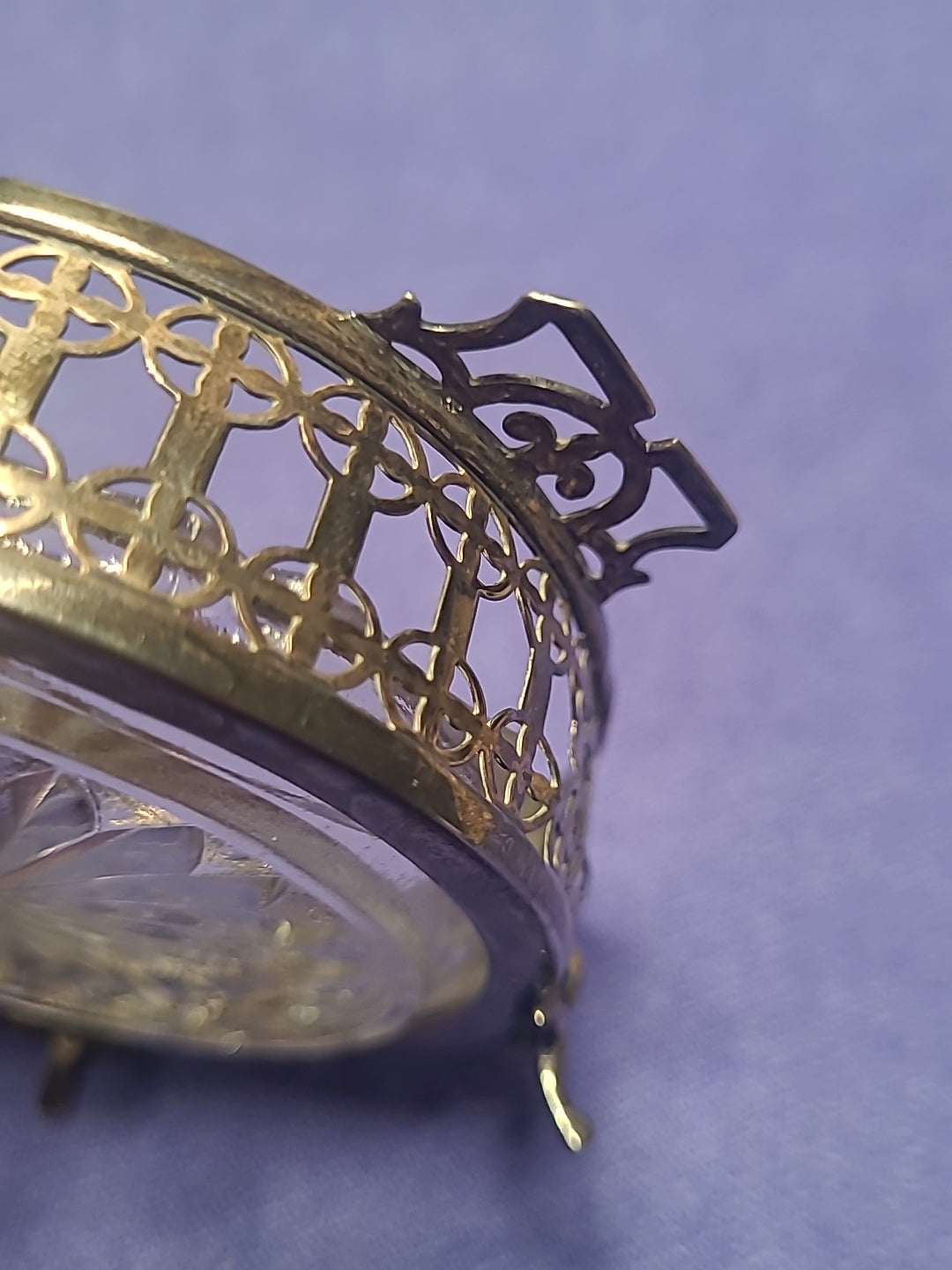 Antique 1925 Adie Brothers Sterling Silver Butter Dish Glass Liner Birmingham