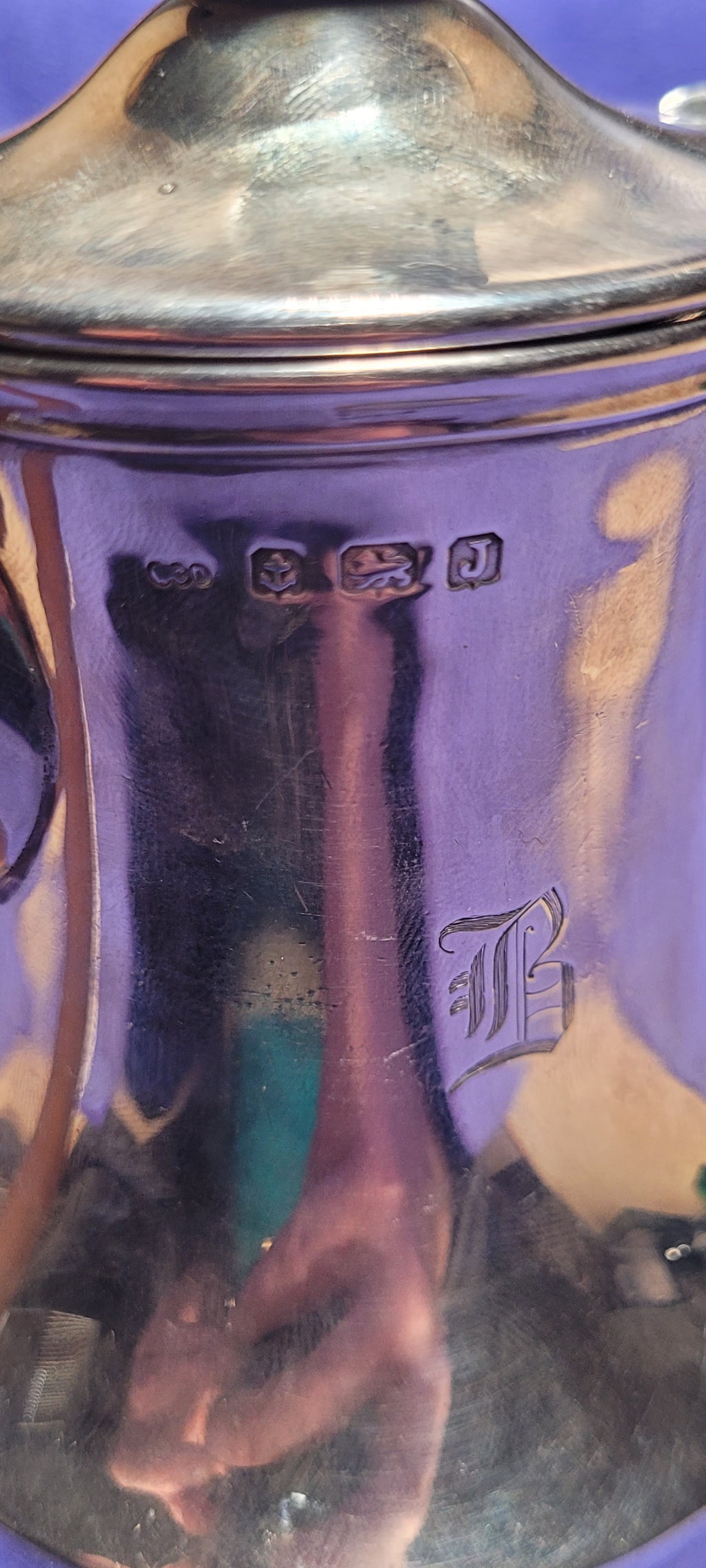 Sterling Silver  Jug, Birmingham , 396g , 1933 , Unknown Maker