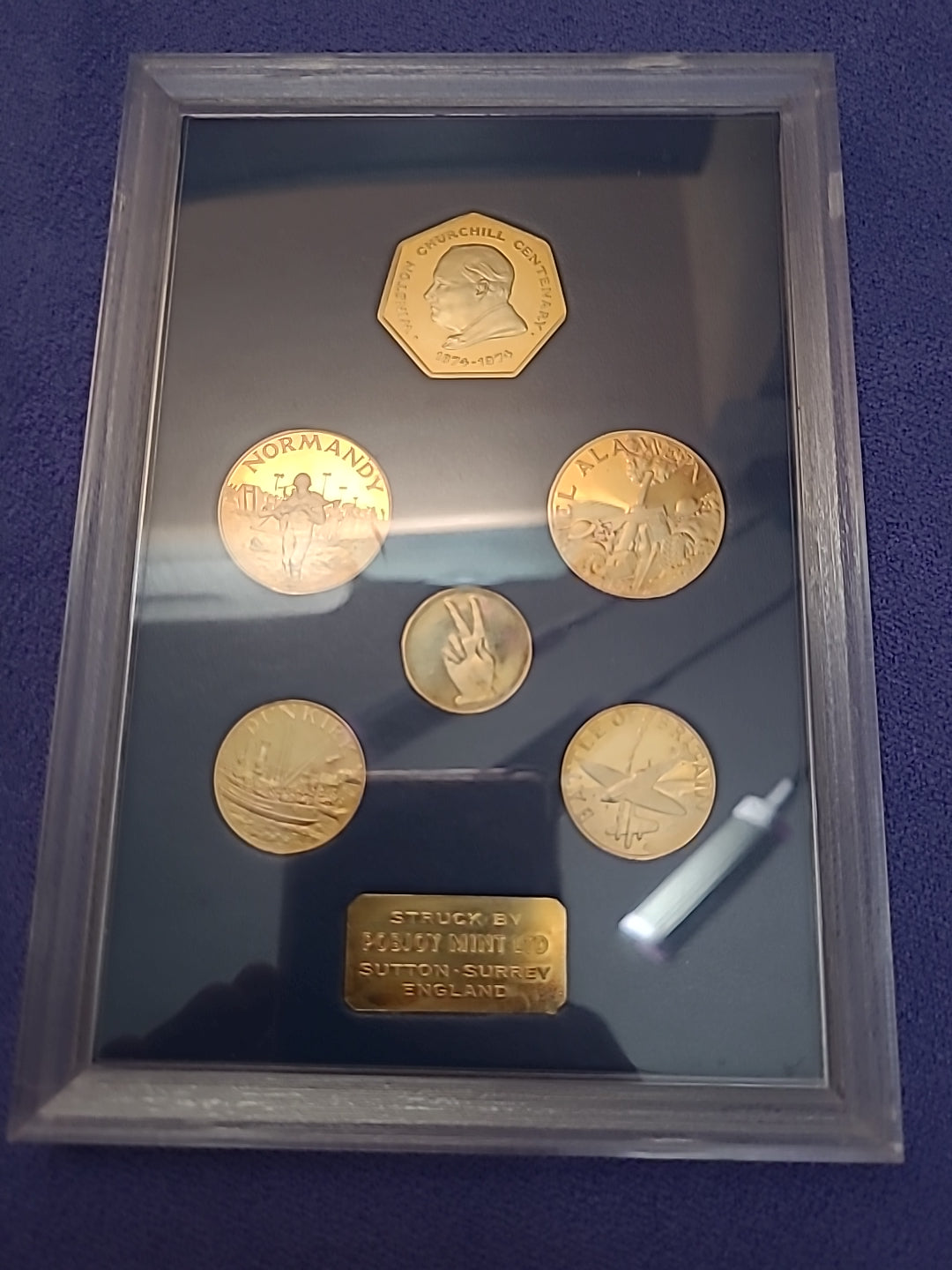 Winston Churchill Centenary 1874–1974 22ct Gold on Silver 6 Coin Medal Set