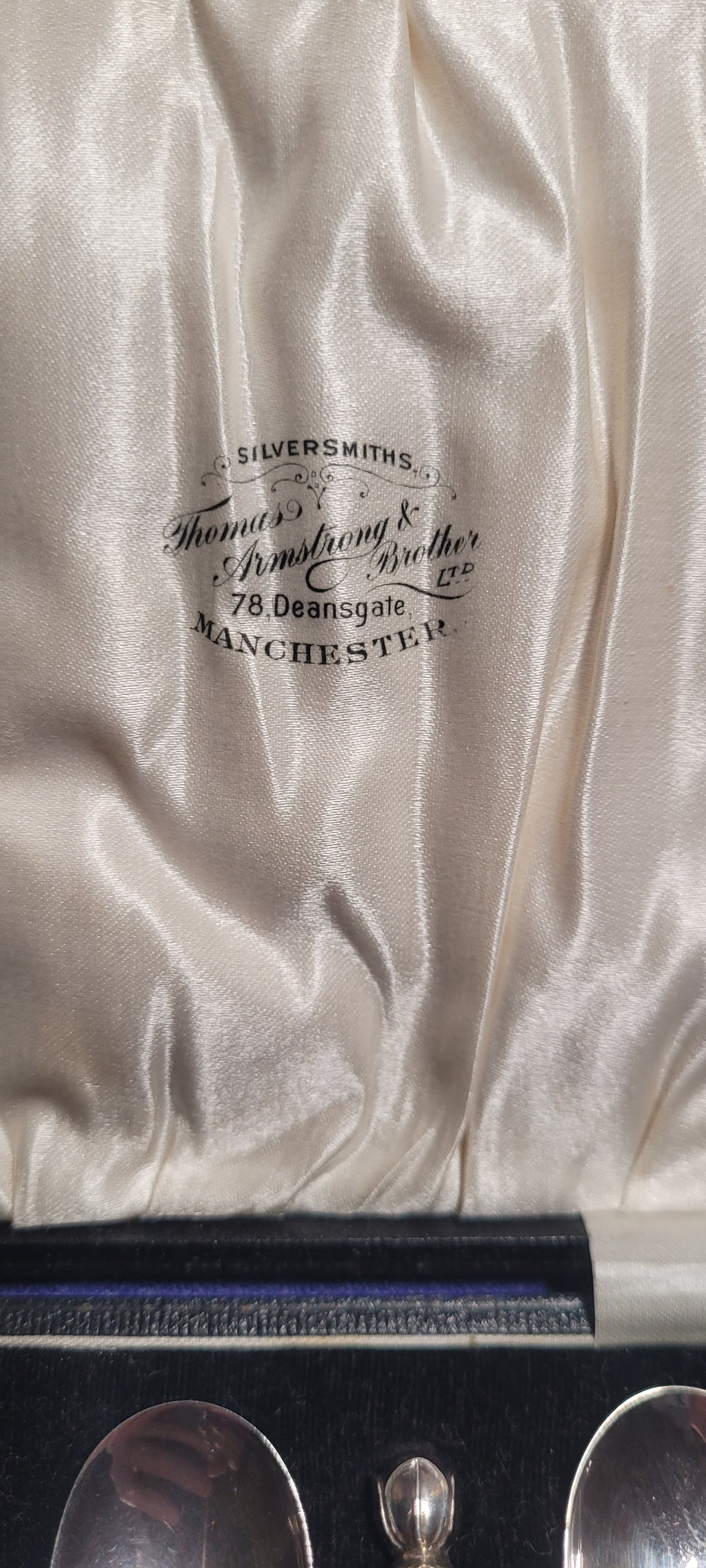 Antique Solid Silver Teaspoons Set of 6 Cased Birmingham 1925 D&B 80g