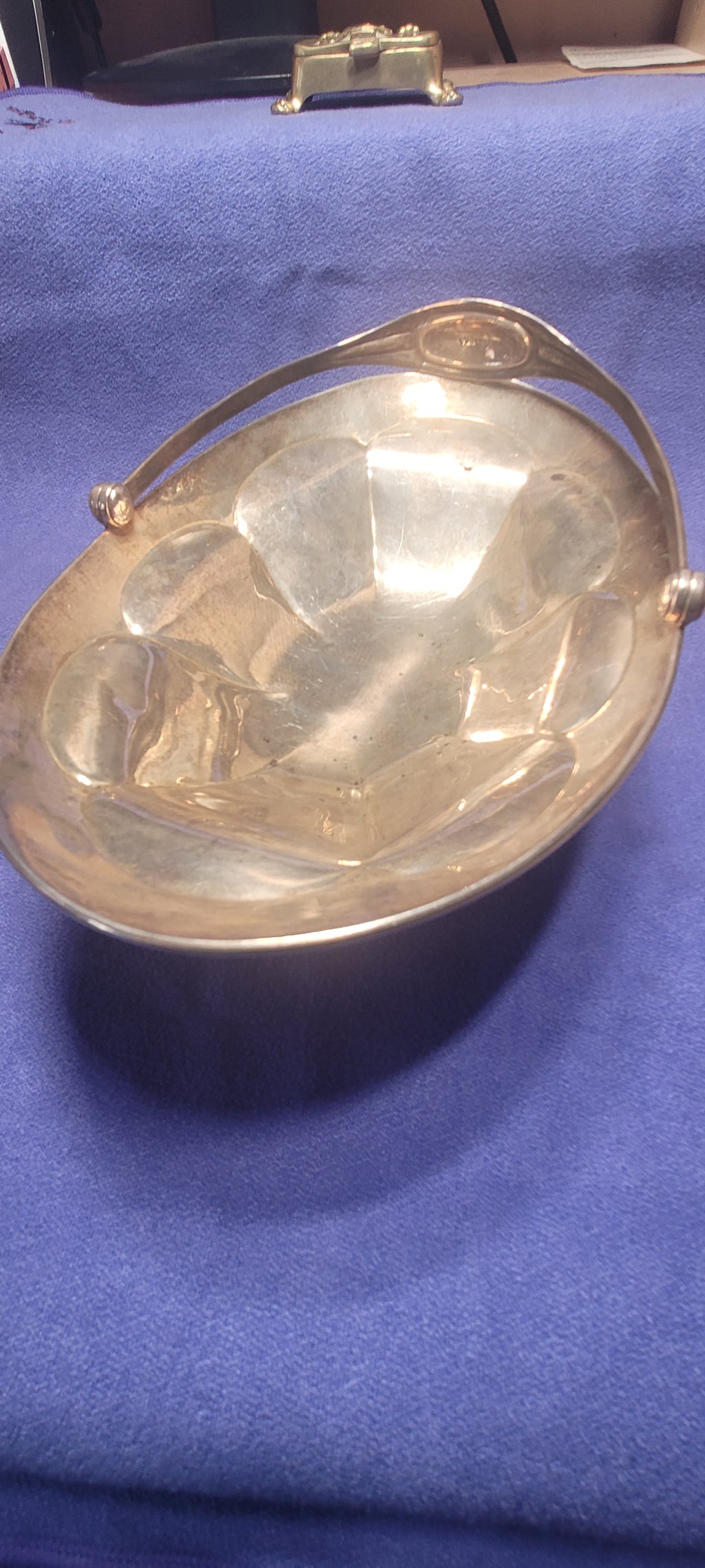 Solid Silver Fruit Handled Basket,Holland Aldwinckle & Slater,London,344g ,1909