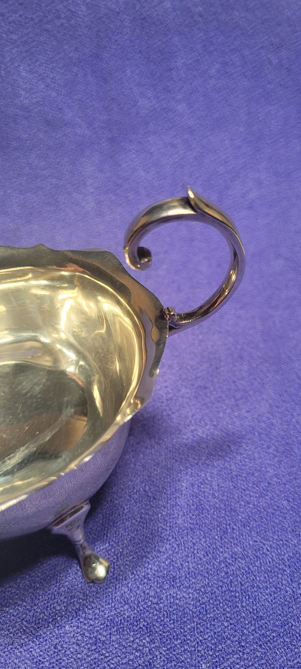 Antique Sterling Silver Gravy Boat 95g Birmingham 1915 Horace Woodward & Co Ltd