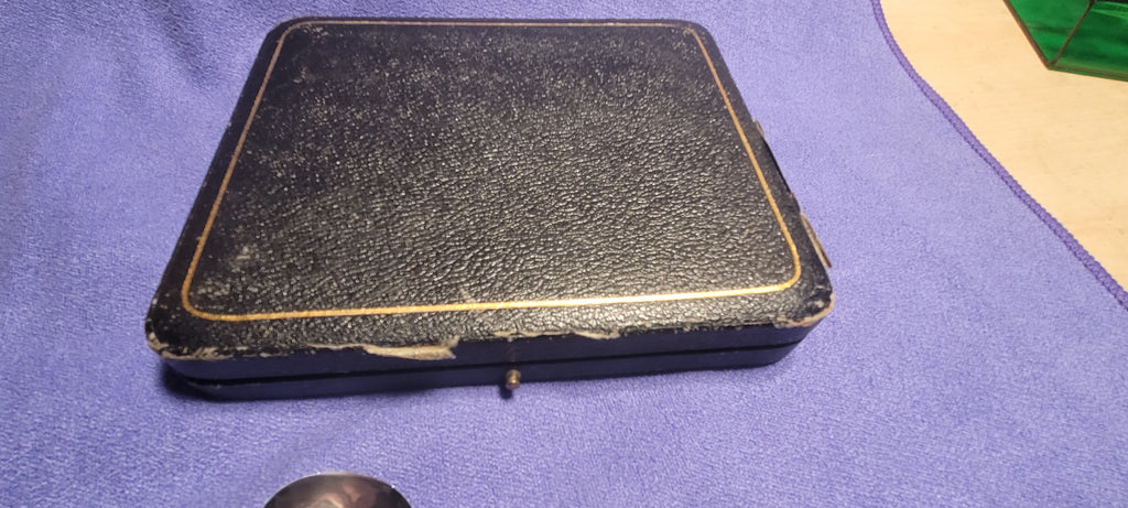 Antique Solid Silver Teaspoons Set of 6 Cased Birmingham 1925 D&B 80g