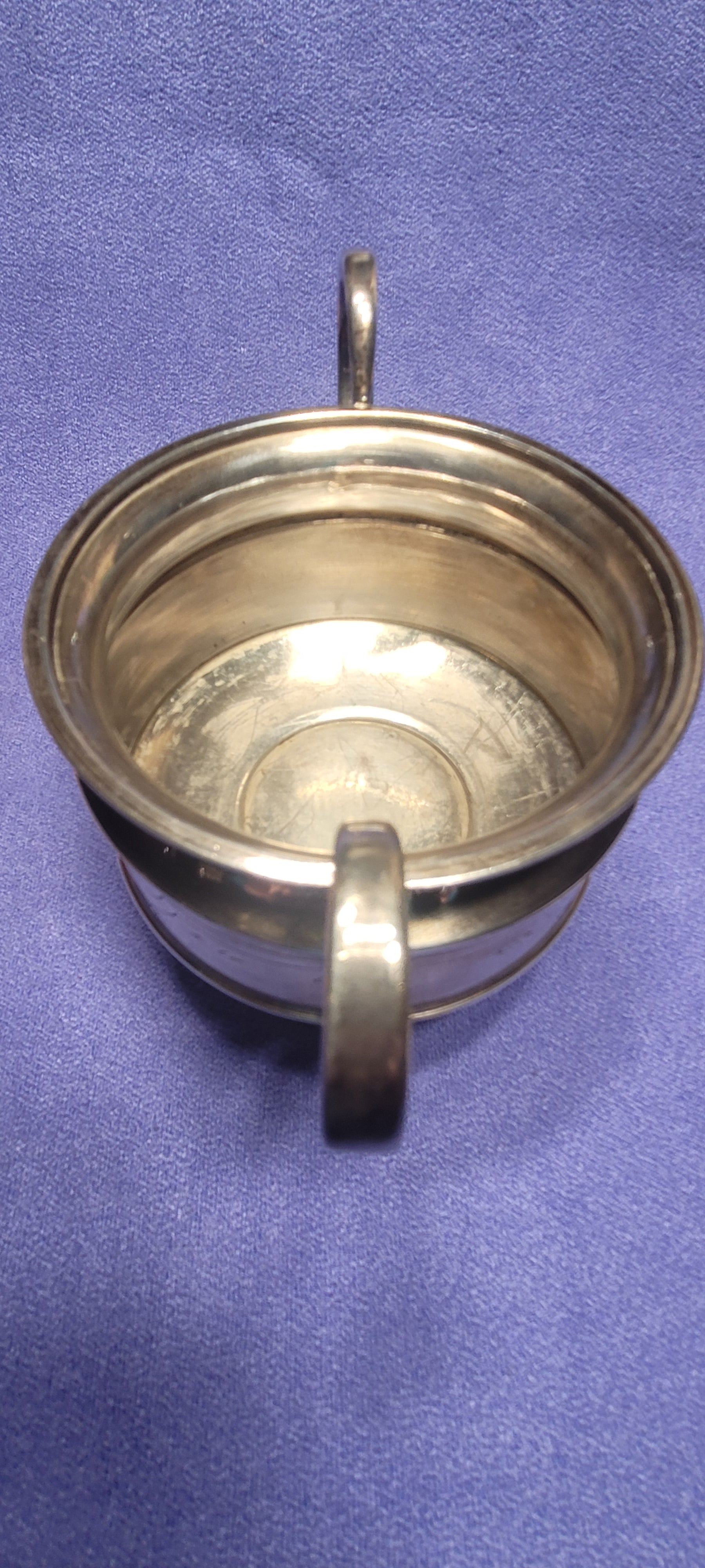 Antique 935 Silver Twin Handle Cup 194g Austria-Hungary “Diana Head” Mark