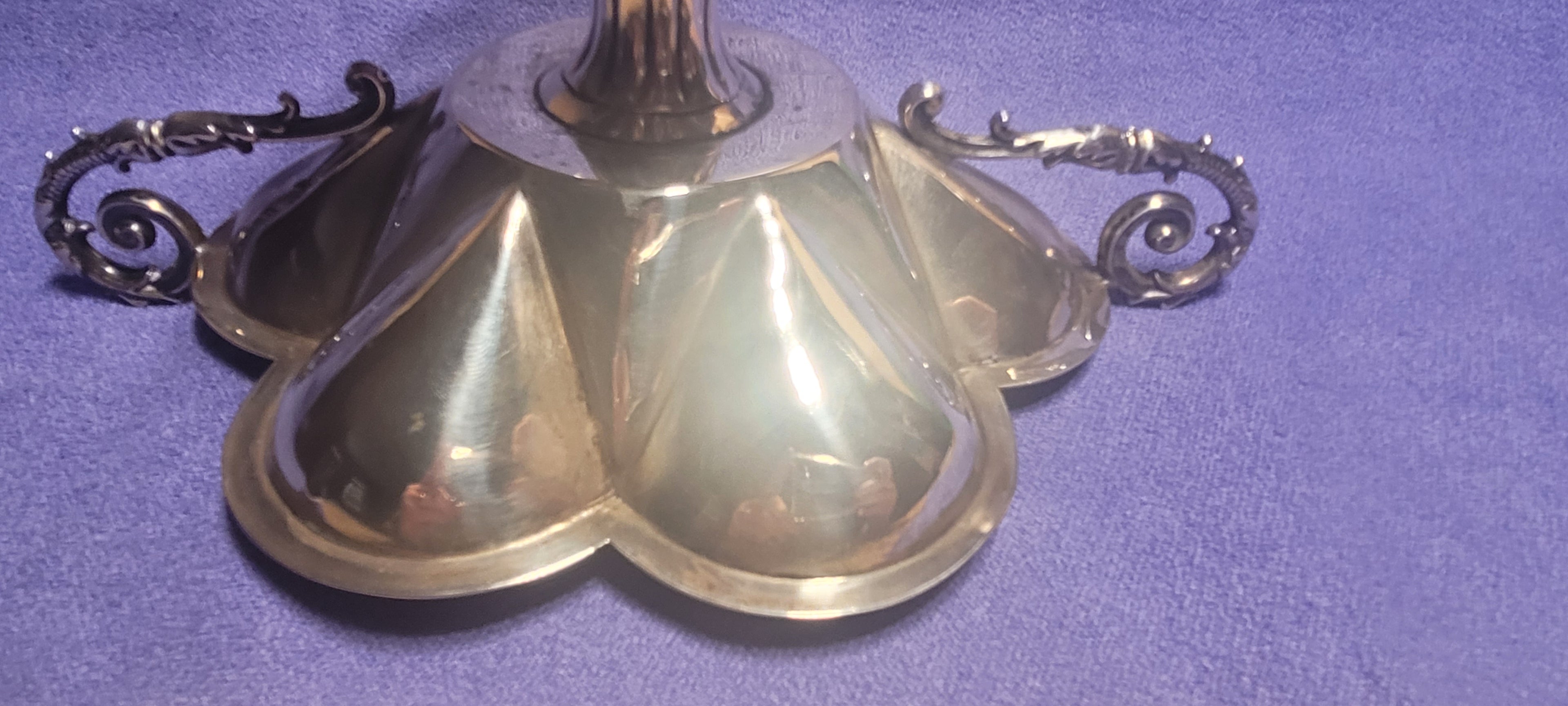 Antique Austro Hungarian Sterling Silver Gothic Compote Vienna c1870 215g