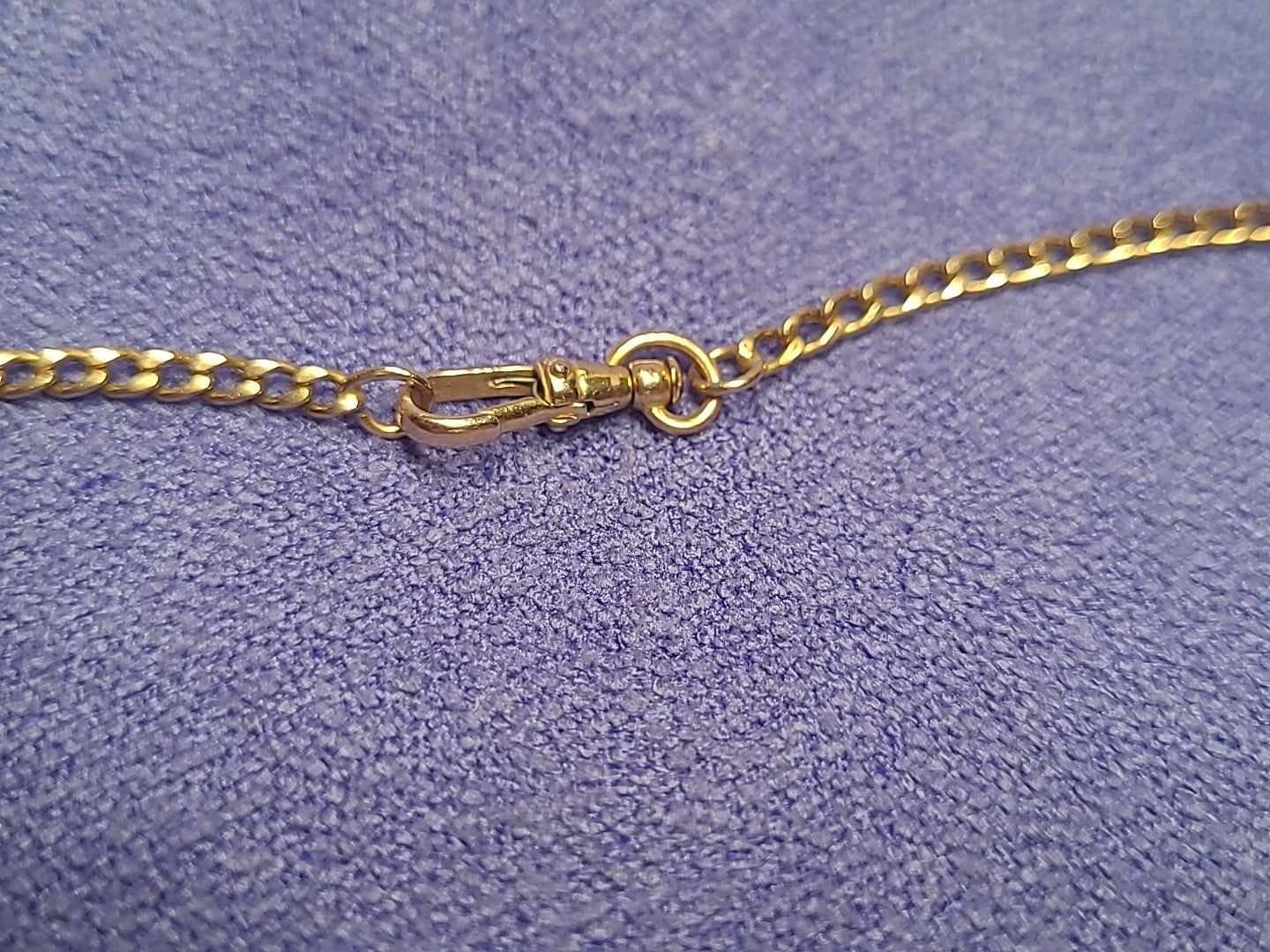 9ct Gold Onyx & Bloodstone Fob Pendant With Chain Hallmarked 7.5g