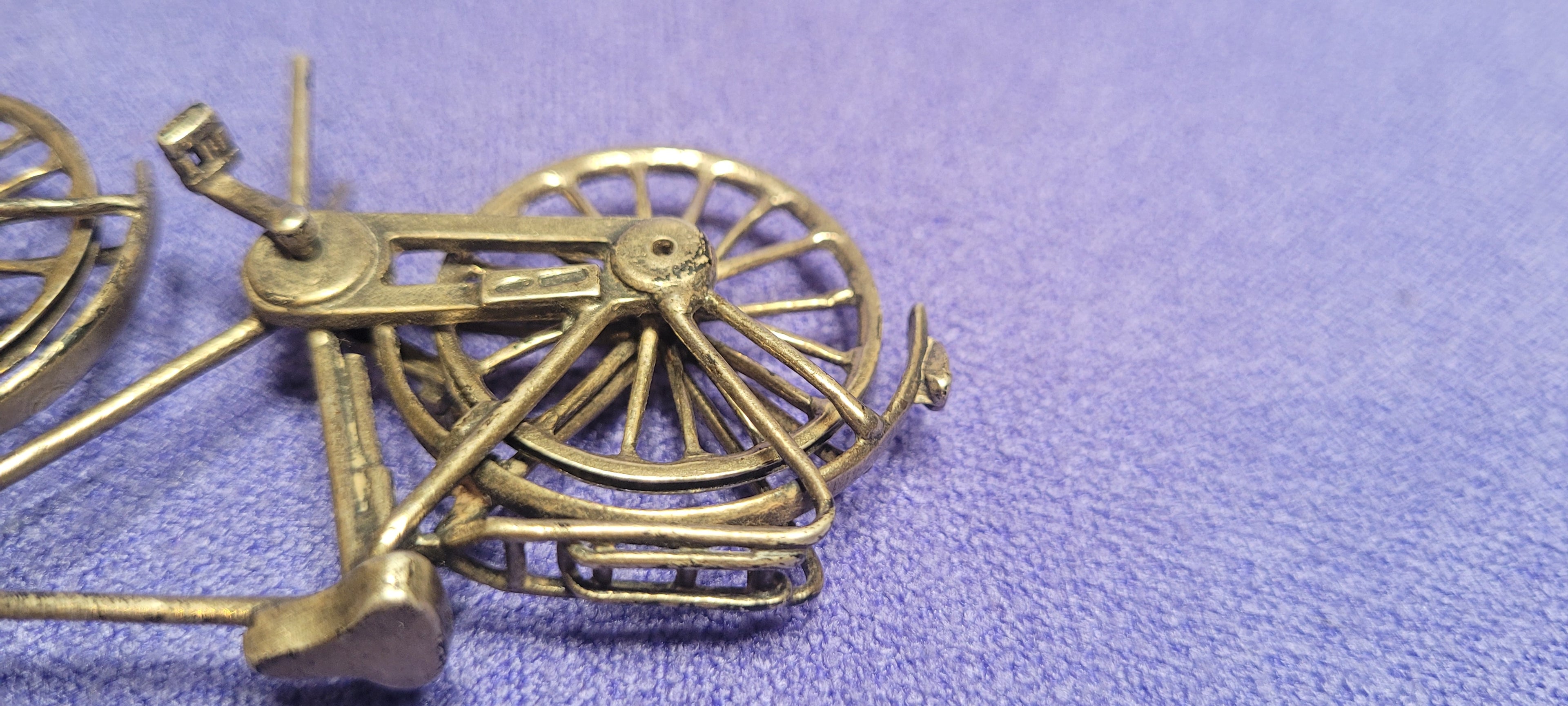 Sterling Silver Miniature Bicycle 925 Spain Hallmarked Collectible 26g Ornament