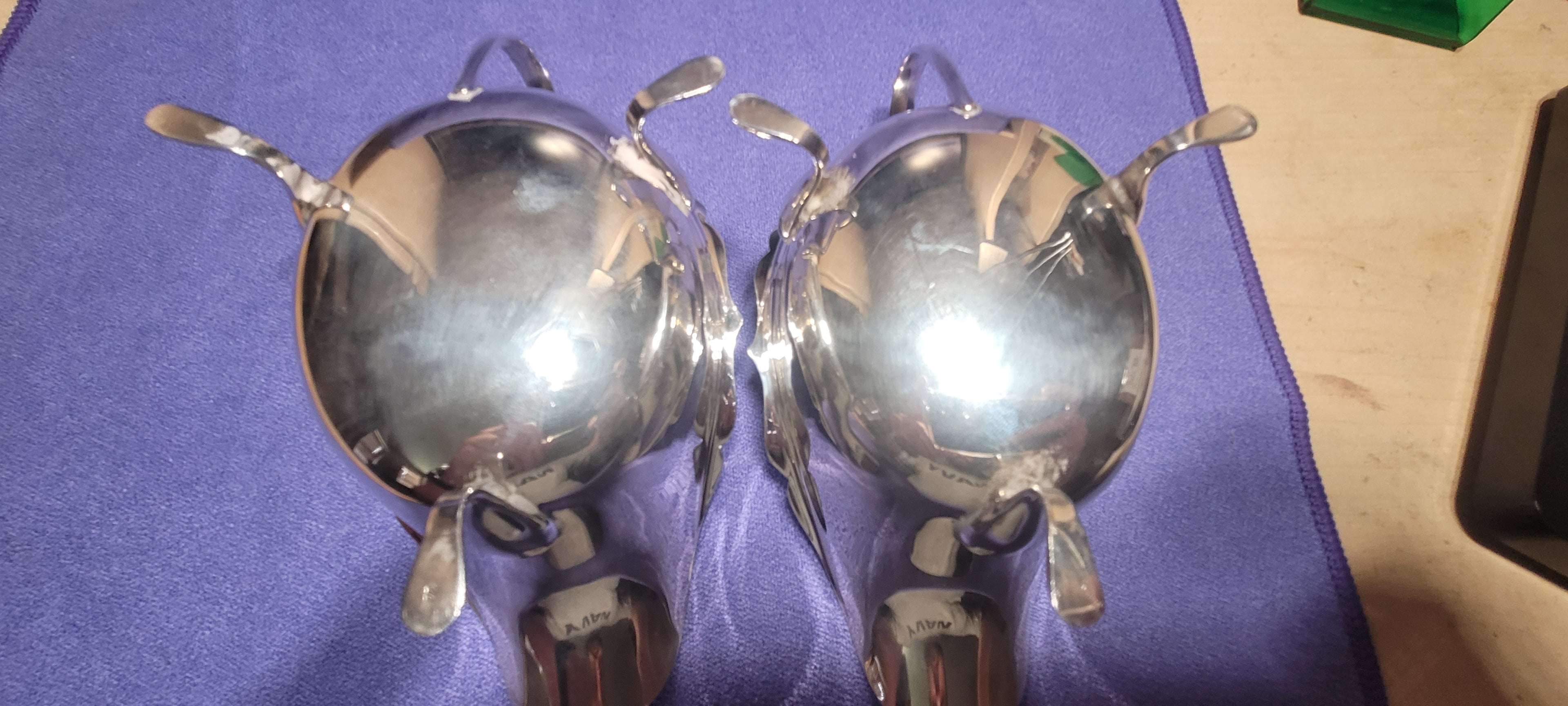 Pair Sterling Silver Sauce Boats Sheffield 1931 Emile Viner 316g Hallmarked