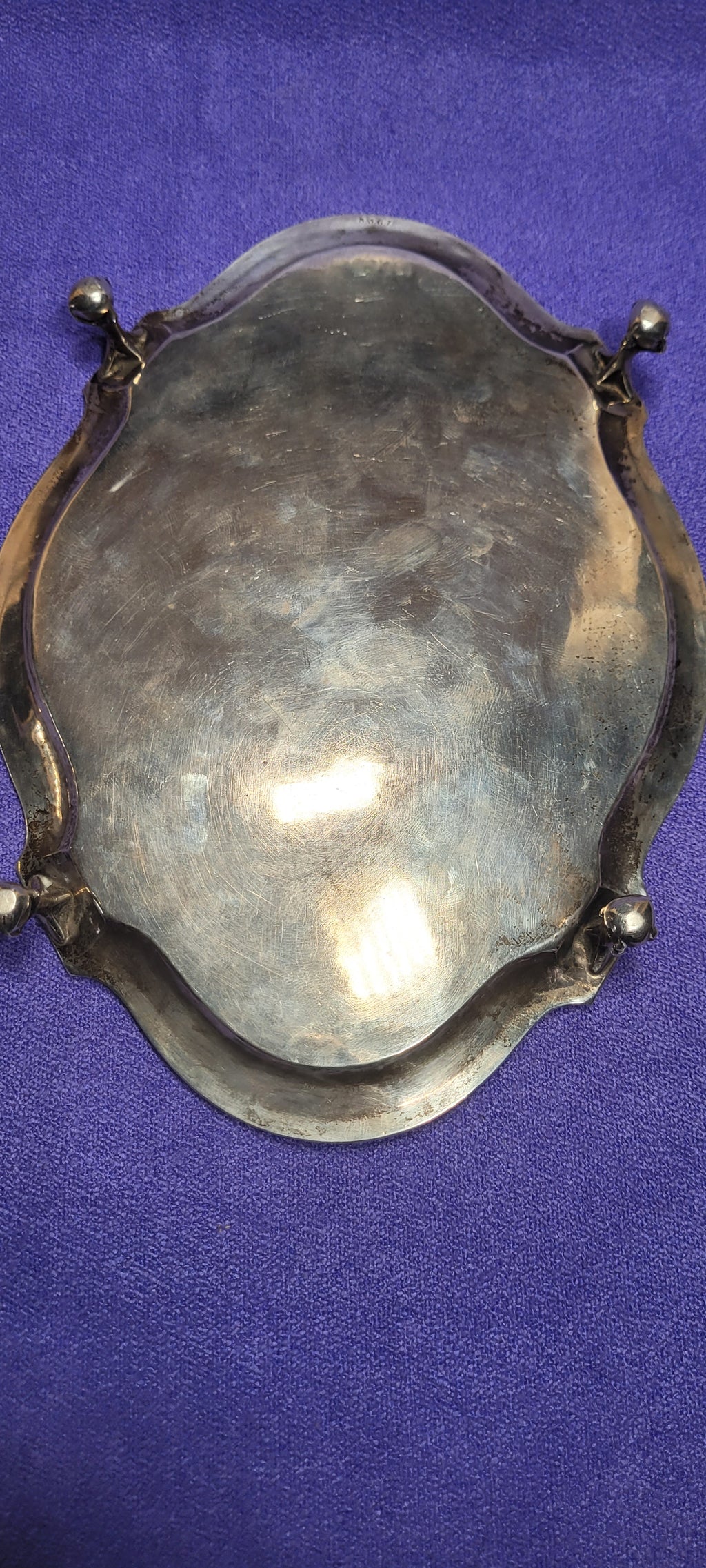 Antique Sterling Silver Footed Tray 212g London 1874 Robert Harper