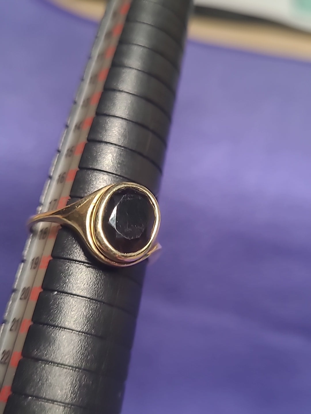 Vintage 14k Yellow Gold Garnet Ring Size P 1/2 Stamped 4.16g