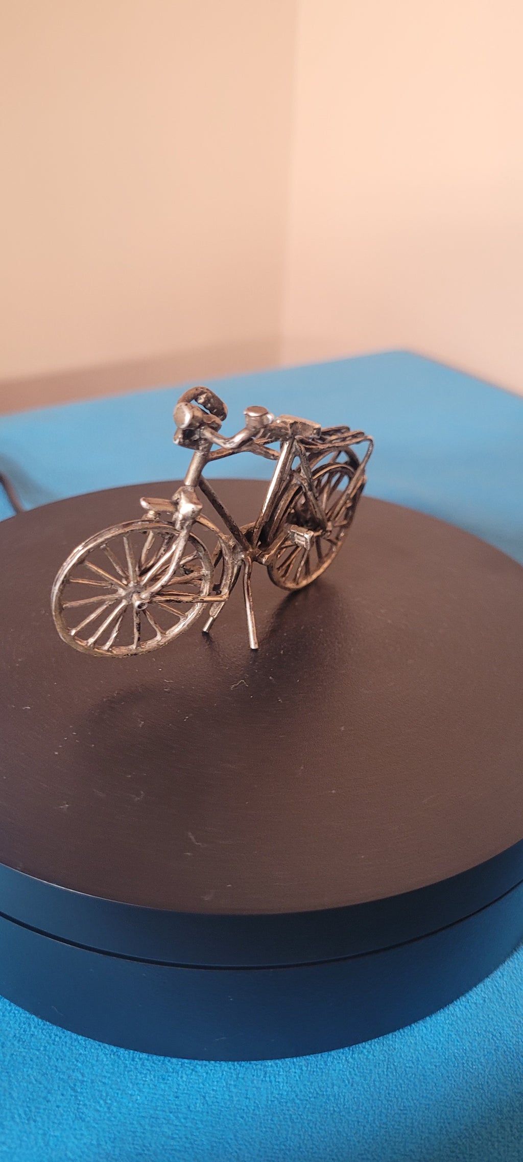 Sterling Silver Miniature Bicycle 925 Spain Hallmarked Collectible 26g Ornament