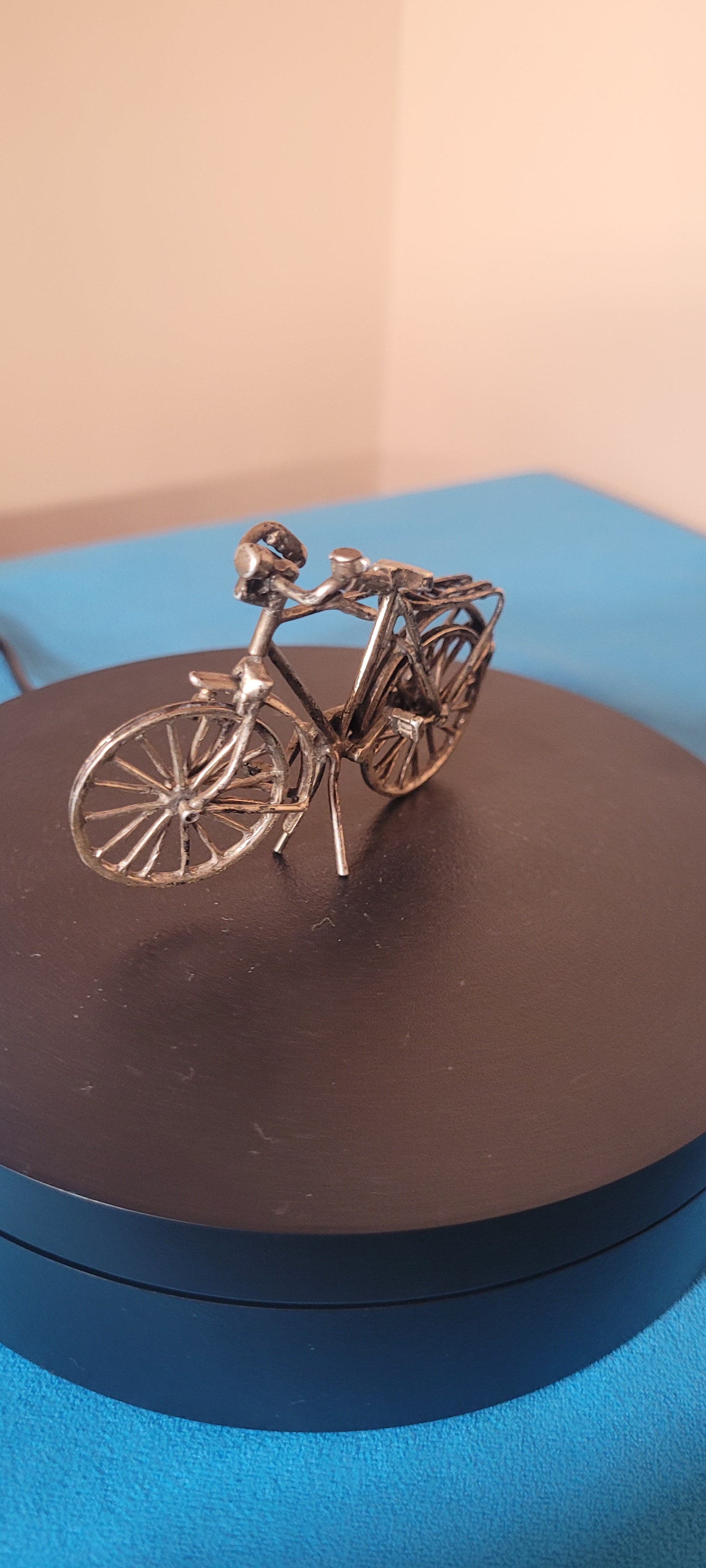 Sterling Silver Miniature Bicycle 925 Spain Hallmarked Collectible 26g Ornament