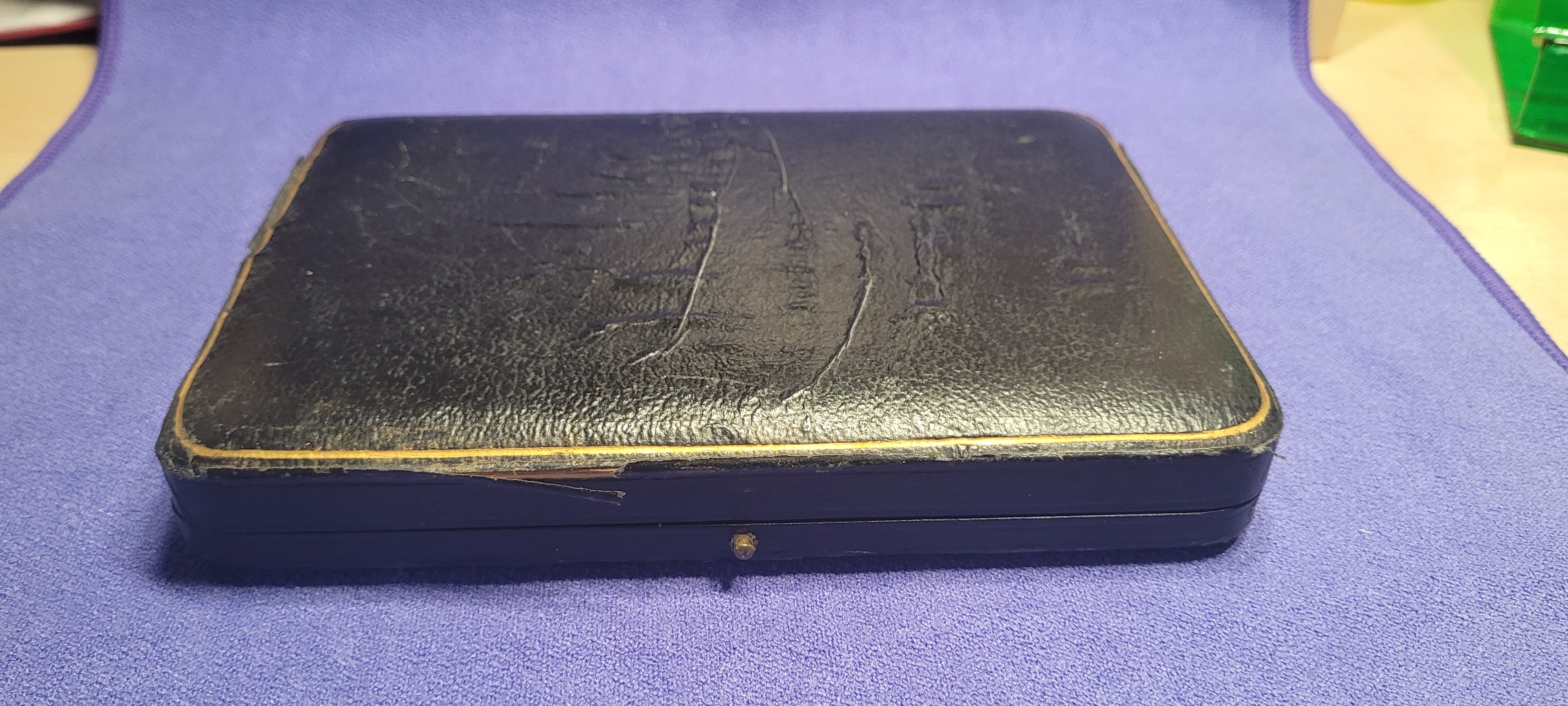 Antique Cased Solid Silver Spoon & Tong Set Walker & Hall 1923 98g