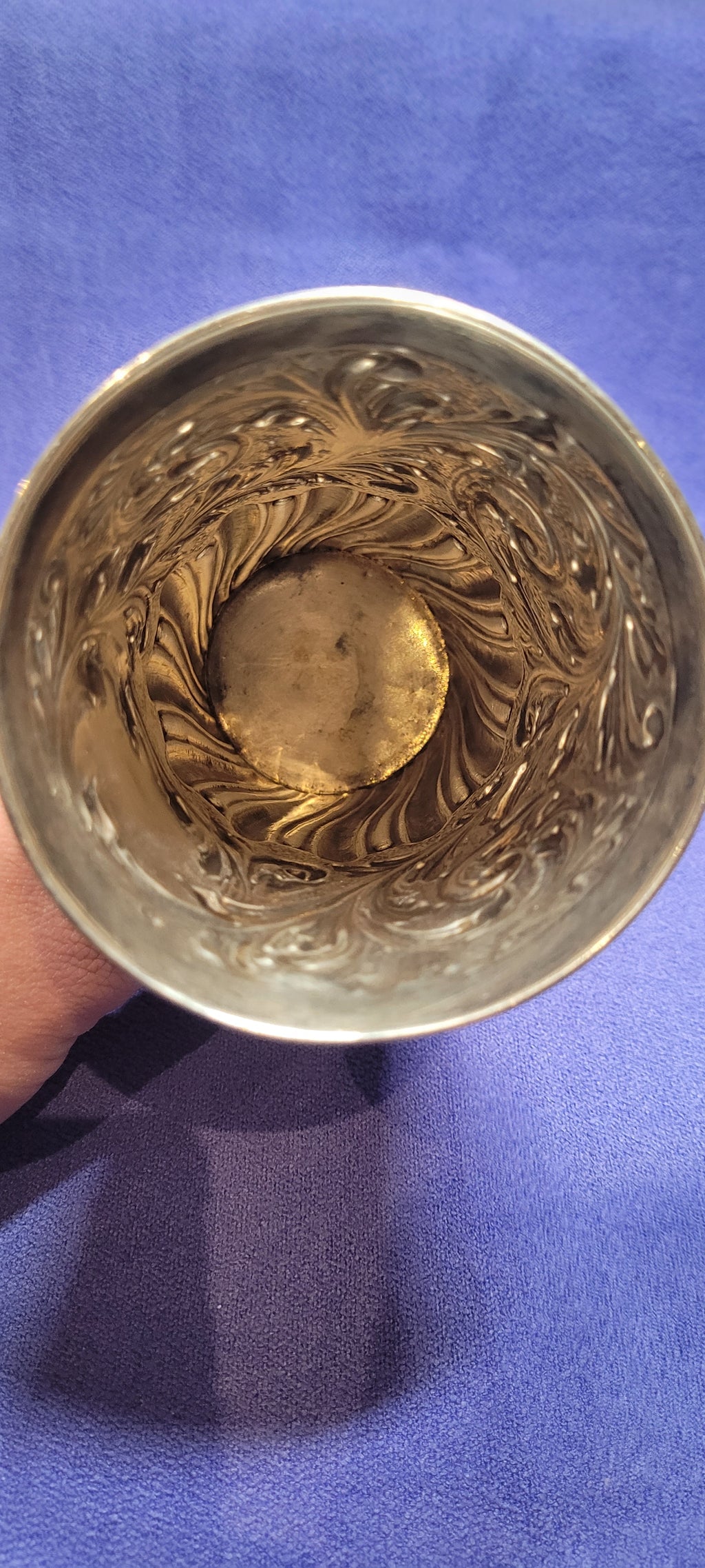 Victorian Sterling Silver Repousse Vase, 1888,Francis Boone Thomas, 193g ,London