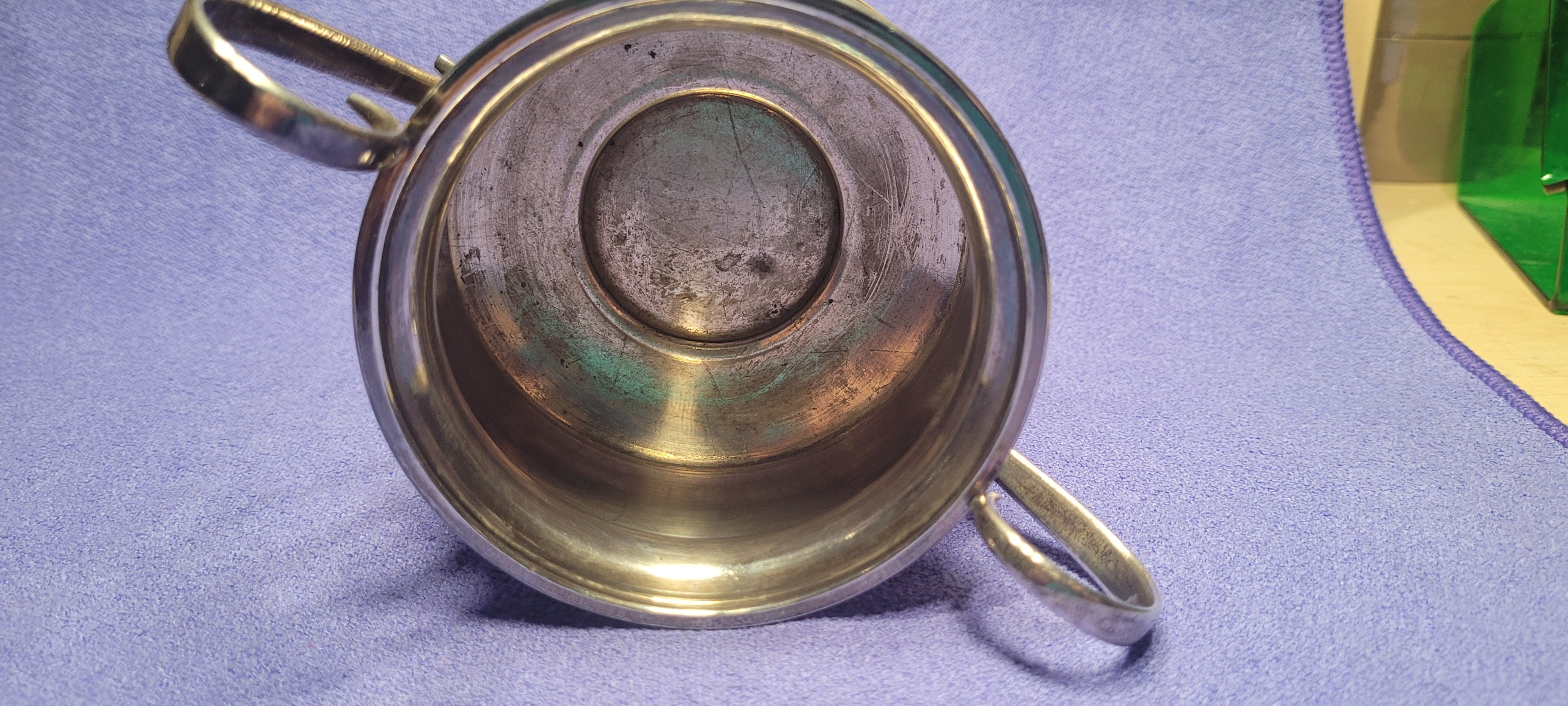 Antique 935 Silver Twin Handle Cup 194g Austria-Hungary “Diana Head” Mark