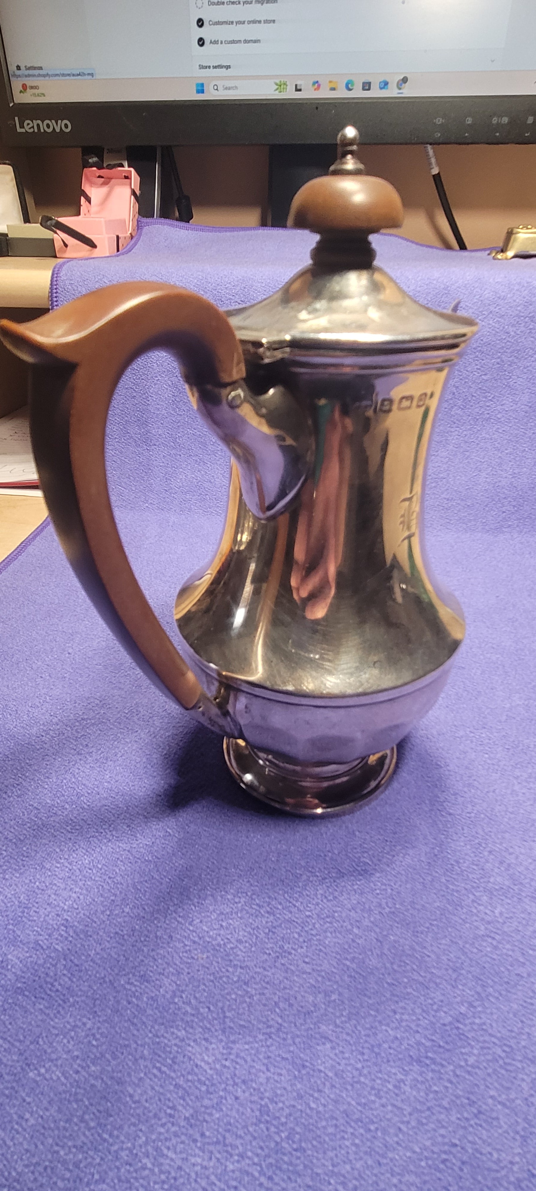 Sterling Silver  Jug, Birmingham , 396g , 1933 , Unknown Maker